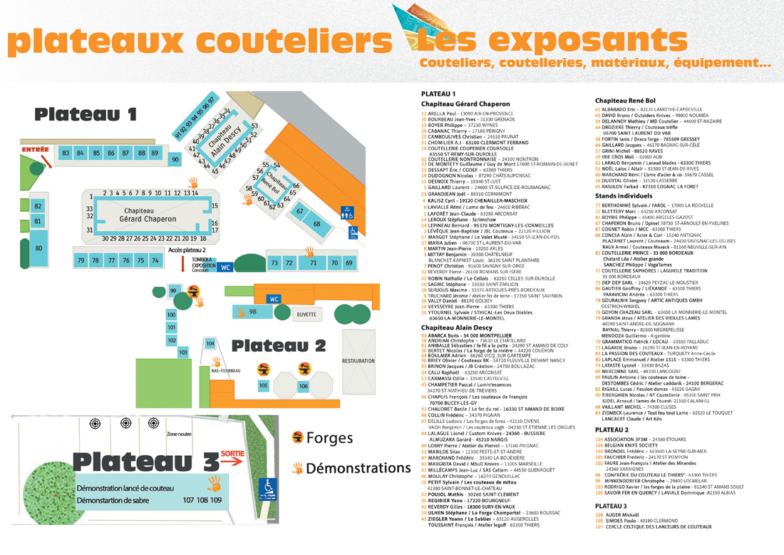 Exposants Fete du Couteau 2024