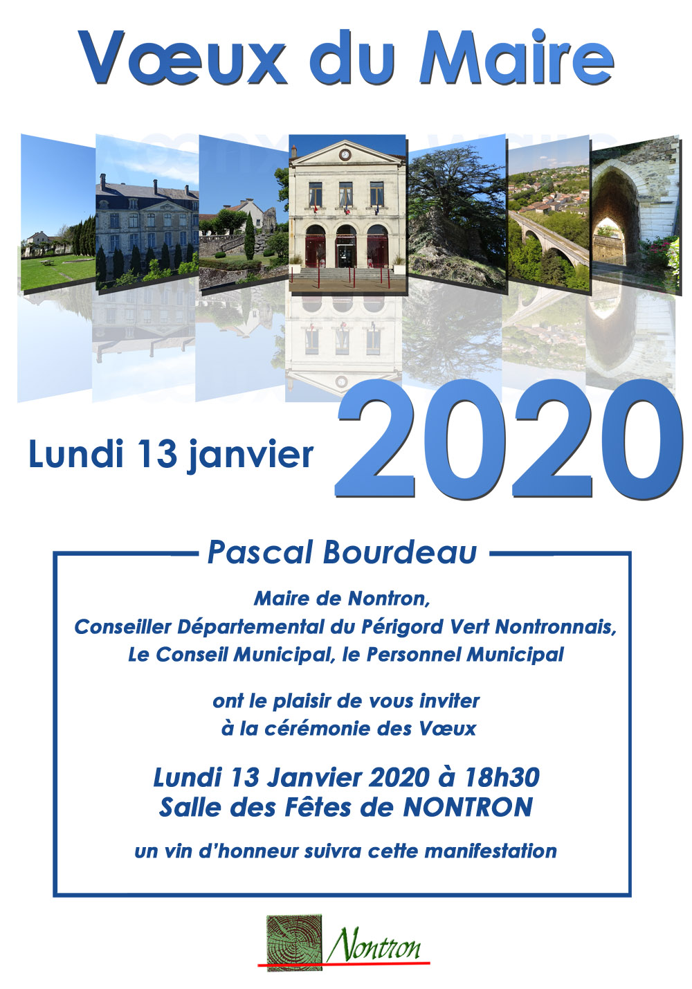 Affiche vœux du Maire 2020